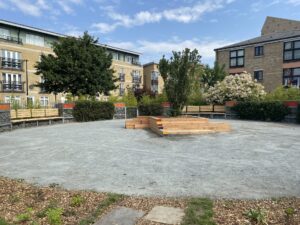 New seating area on Broomfield Street